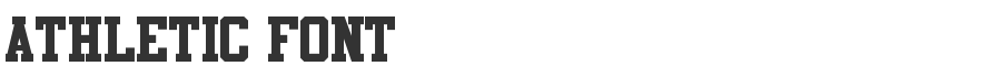 Athletic Font