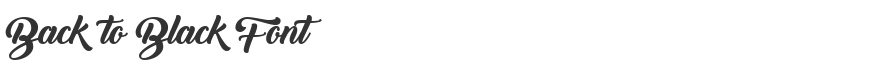 Back to Black Font