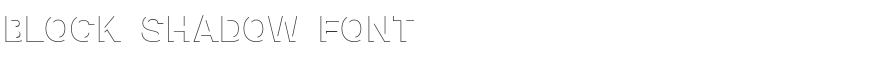 Block Shadow Font