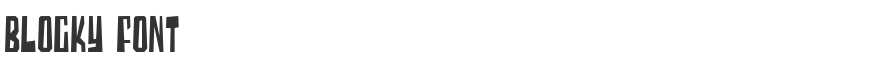 Blocky Font