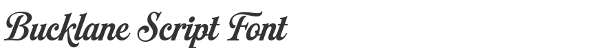 Bucklane Script Font