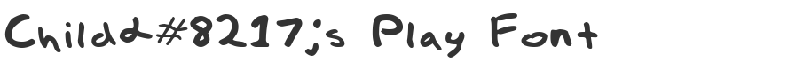 Child’s Play Font