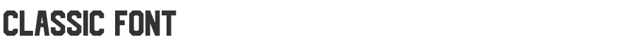 Classic Font