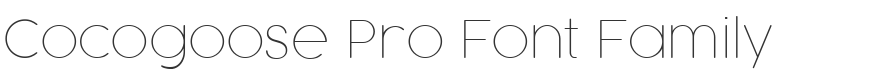 Cocogoose Pro Font Family