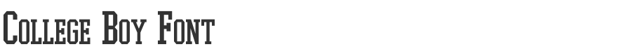 College Boy Font