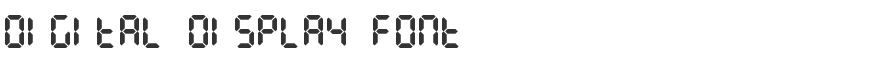 Digital Display Font