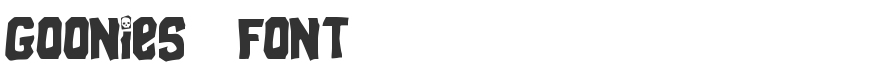 Goonies Font