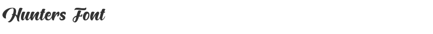 Hunters Font