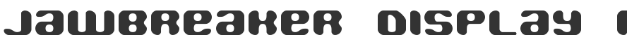 Jawbreaker Display Font
