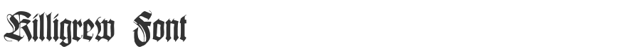 Killigrew Font