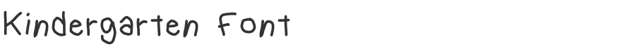 Kindergarten Font