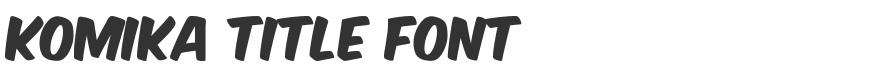 Komika Title Font