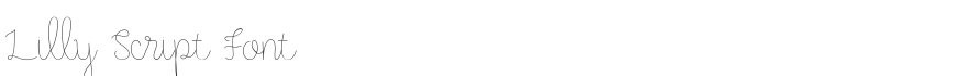 Lilly Script Font