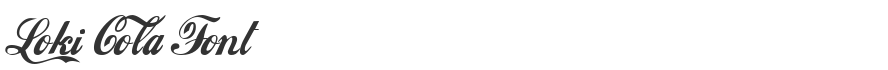 Loki Cola Font