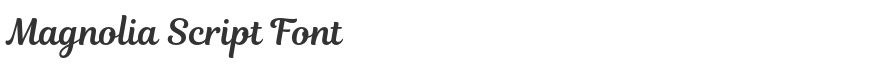 Magnolia Script Font