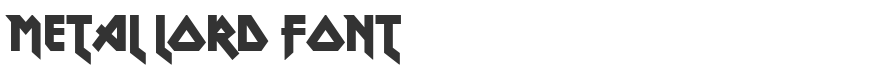 Metal Lord Font