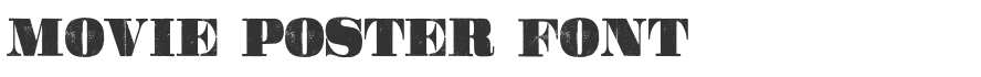 Movie Poster Font