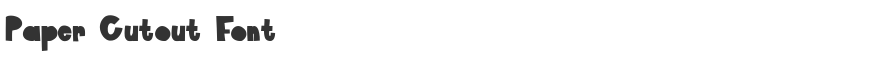 Paper Cutout Font