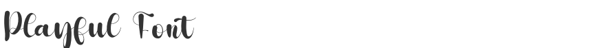 Playful Font