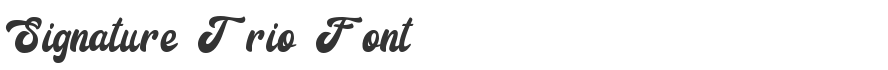 Signature Trio Font