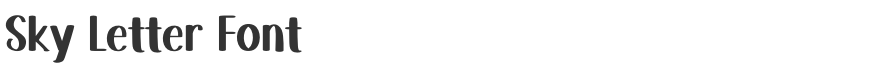 Sky Letter Font