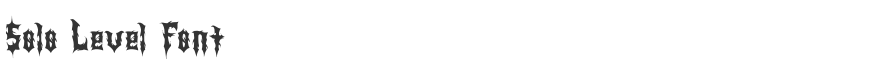 Solo Level Font