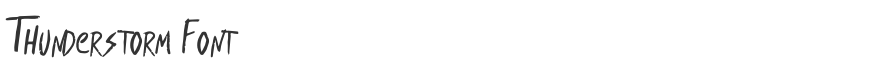 Thunderstorm Font