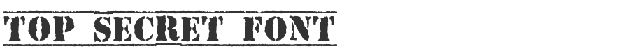 Top Secret Font