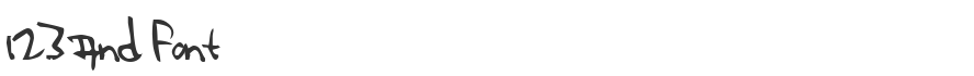 123 and Font