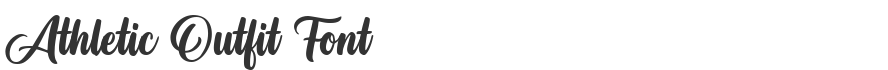 Athletic Outfit Font