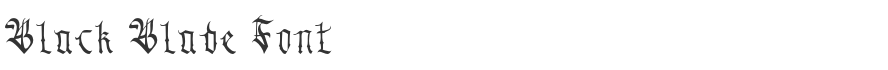 Black Blade Font