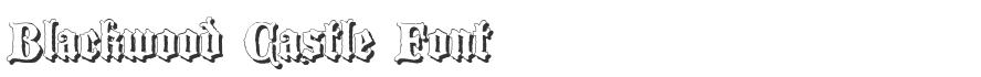 Blackwood Castle Font