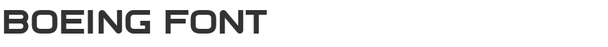 Boeing Font