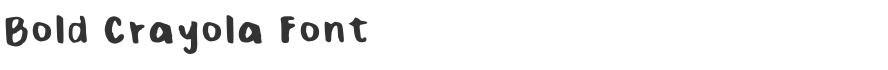 Bold Crayola Font