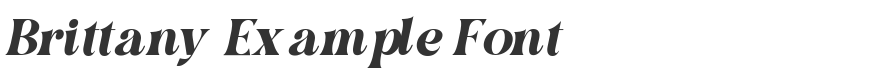 Brittany Example Font