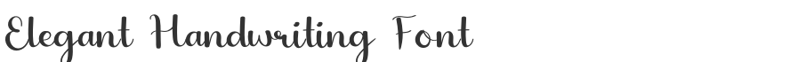 Elegant Handwriting Font