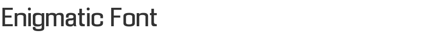 Enigmatic Font