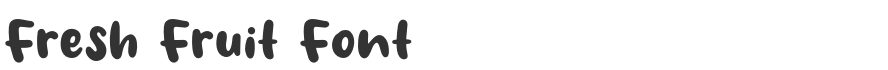 Fresh Fruit Font