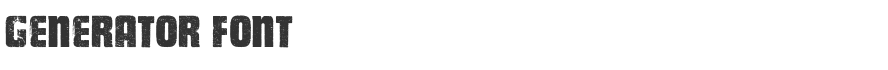 Generator Font