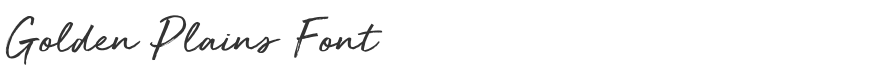 Golden Plains Font