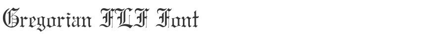 Gregorian FLF Font
