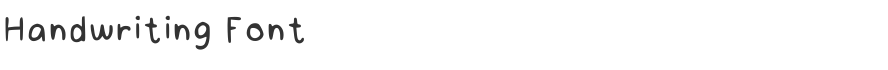 Handwriting Font