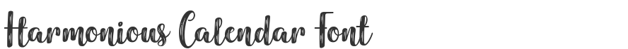 Harmonious Calendar Font