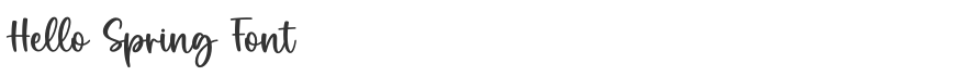 Hello Spring Font