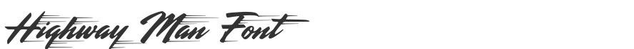 Highway Man Font