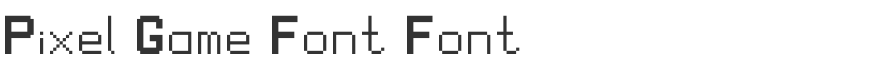 Pixel Game Font Font