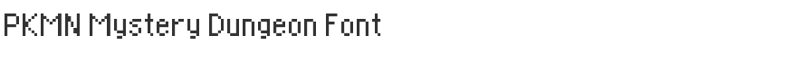 PKMN Mystery Dungeon Font