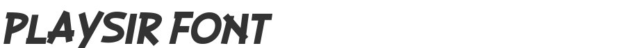 Playsir Font