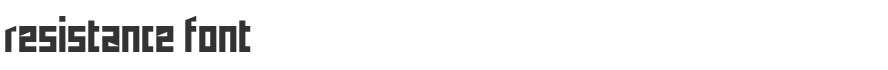 Resistance Font