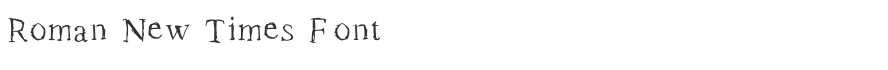 Roman New Times Font